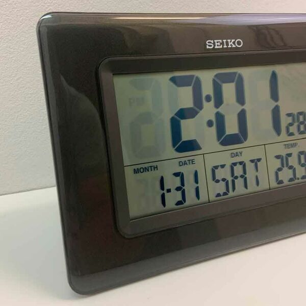 Seiko QHL058K Alarmlı Termometreli Dijital Masa ve Duvar Saati