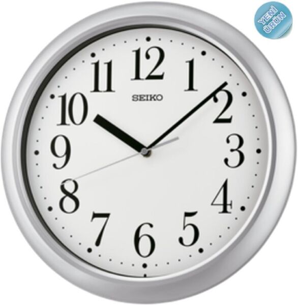 Seiko QXA787S Plastik Kasa Gri Renkli 32 cm Çaplı Modern Dekoratif Quartz Saniye Mekanizmalı Duvar Saati