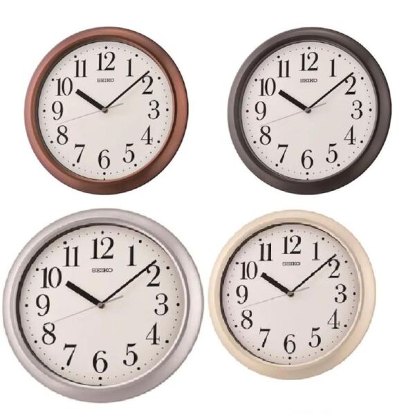 Seiko QXA787S Plastik Kasa Gri Renkli 32 cm Çaplı Modern Dekoratif Quartz Saniye Mekanizmalı Duvar Saati