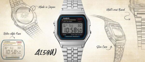 Casio A159WA-N1DF Retro Kadın/Erkek Kol Saati