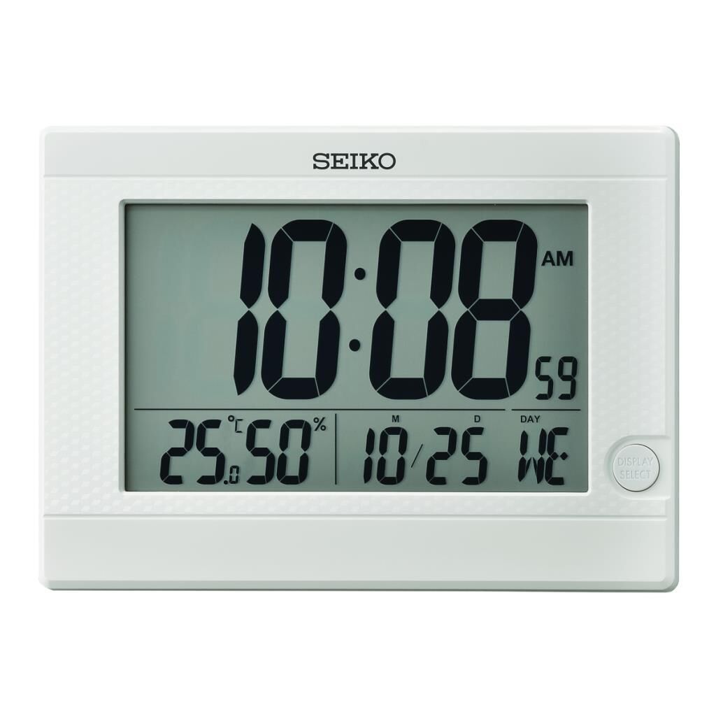 Seiko QHL089W Termometre/Higrometre Katlanır standlı Dijital Masa ve Duvar Saati