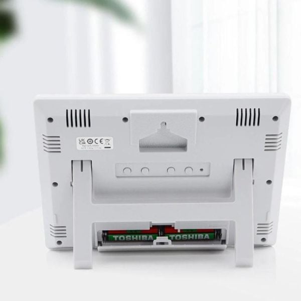 Seiko QHL089W Termometre/Higrometre Katlanır standlı Dijital Masa ve Duvar Saati