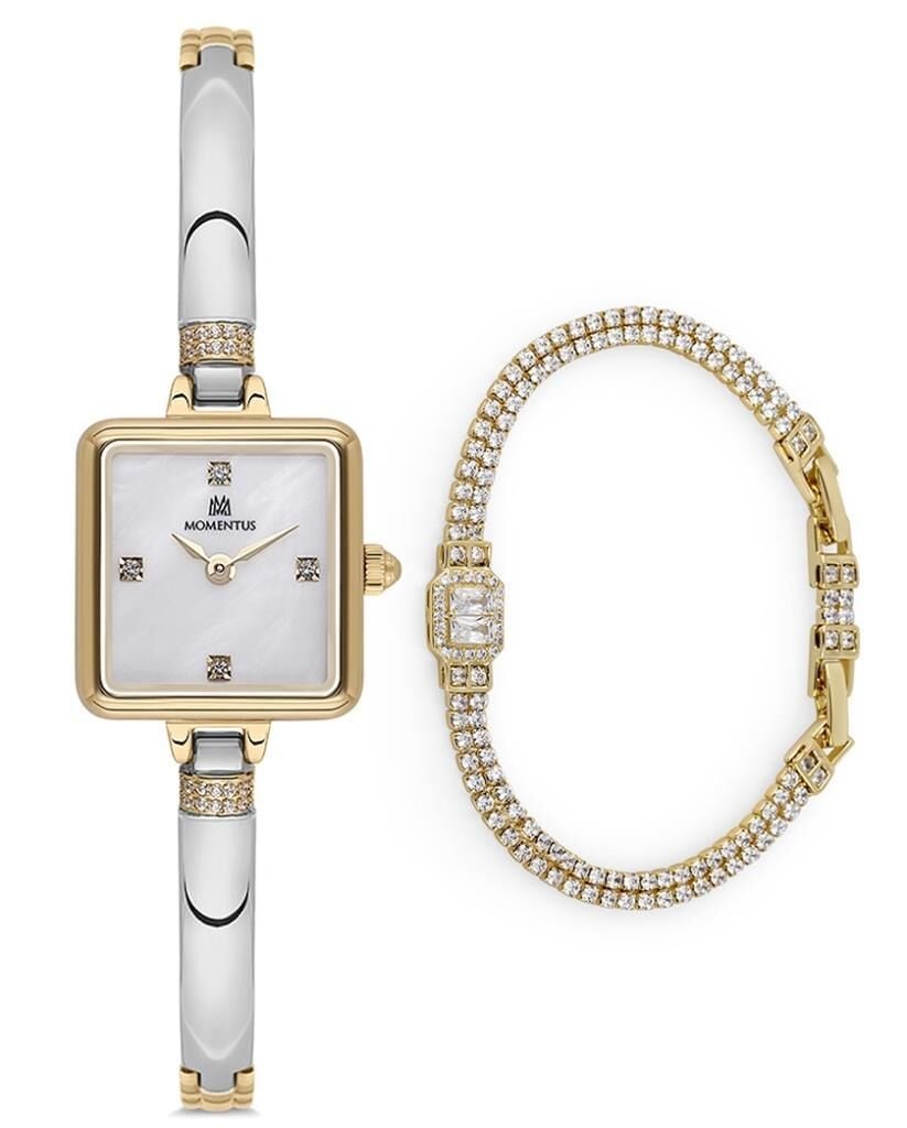 Momentus Shiny Collection SW297T-09SGS Bileklik Set Kadın Kol Saati