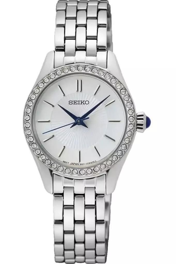 Seiko SUR539P Bombeli Hardlex Cam 10 atm Kadın Kol Saati