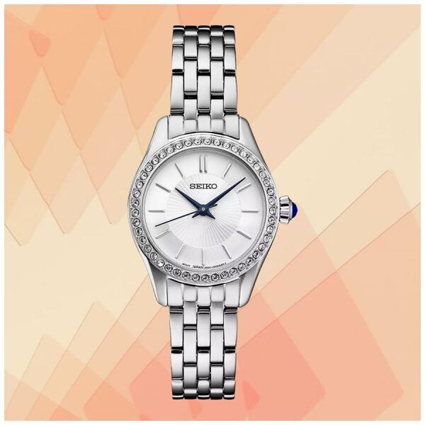 Seiko SUR539P Bombeli Hardlex Cam 10 atm Kadın Kol Saati