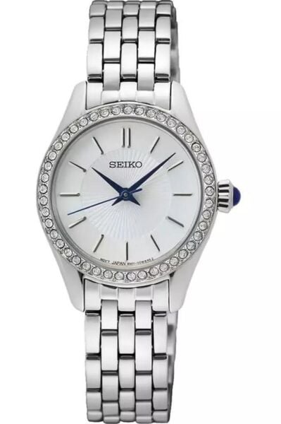 Seiko SUR539P Bombeli Hardlex Cam 10 atm Kadın Kol Saati