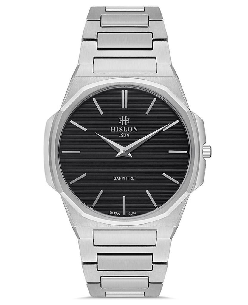 Hislon Classic CL127S-04SS Çizilmez Safir Cam Erkek Kol Saati