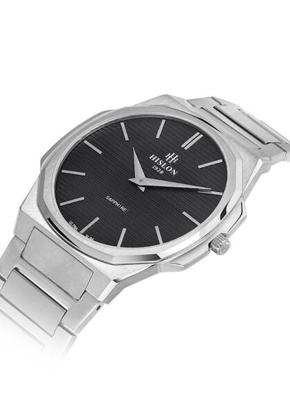 Hislon Classic CL127S-04SS Çizilmez Safir Cam Erkek Kol Saati