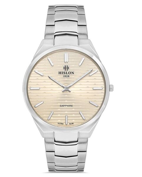 Hislon Classic CL216S-03SS Çizilmez Safir Cam Erkek Kol Saati