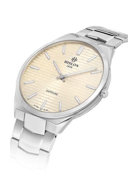 Hislon Classic CL216S-03SS Çizilmez Safir Cam Erkek Kol Saati