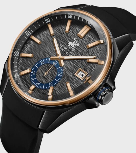 Beverly Hills Polo Club BP3837X.651 Seramik Safir Kaplamalı Paslanmaz Çelik 10 atm Erkek Kol Saati