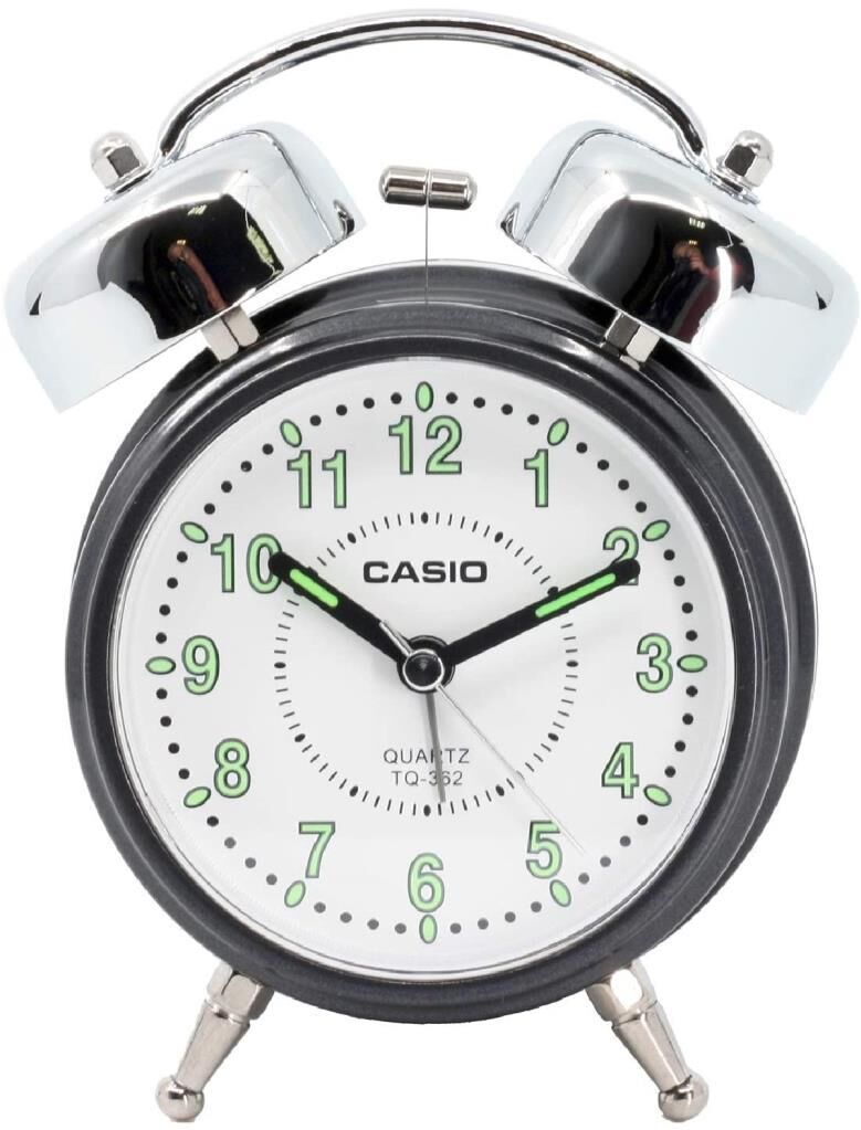 Casio TQ-362-1BDF Siyah Ertelemeli Bell Alarmlı Işıklı Analog Masa Saati