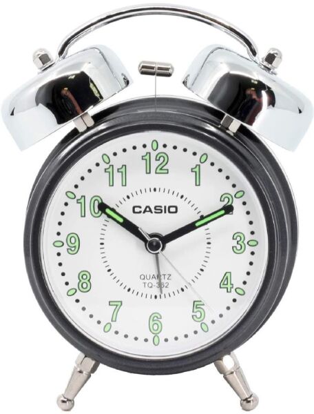 Casio TQ-362-1BDF Siyah Ertelemeli Bell Alarmlı Işıklı Analog Masa Saati