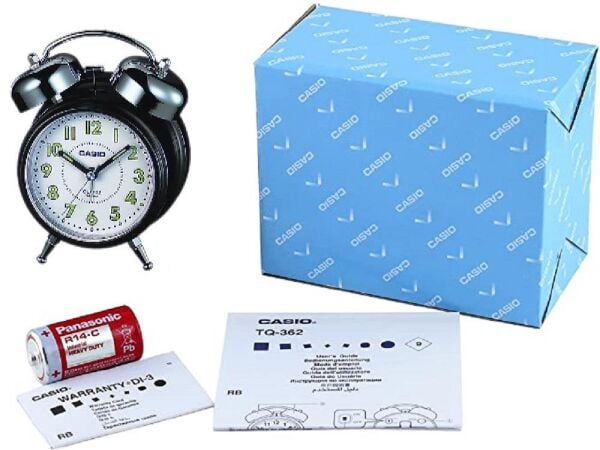 Casio TQ-362-1BDF Siyah Ertelemeli Bell Alarmlı Işıklı Analog Masa Saati