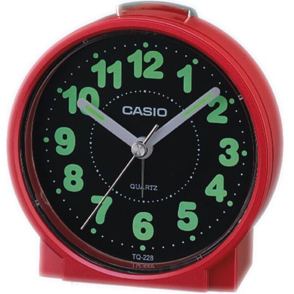 Casio TQ-228-4DF Kırmızı Beep Alarmlı Fosforlu Masa Saati