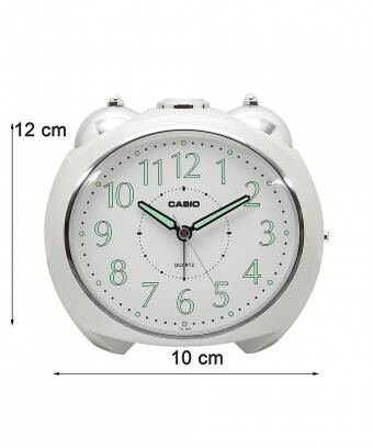Casio TQ-369-7DF Gri Ertelemeli Bell Alarmlı Işıklı Fosforlu Analog Masa Saati