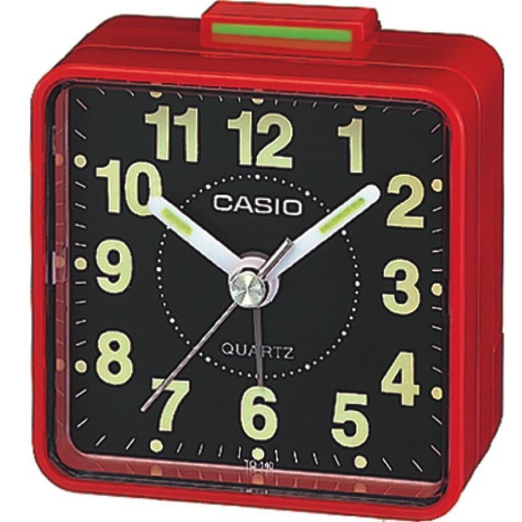 Casio TQ-140-4DF Kırmızı Beep Alarmlı Fosforlu Masa Saati