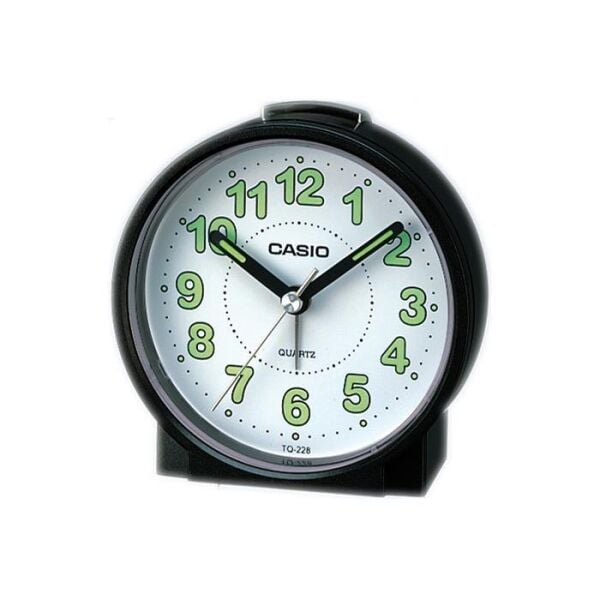Casio TQ-228-1DF Siyah Beep Alarmlı Fosforlu Masa Saati