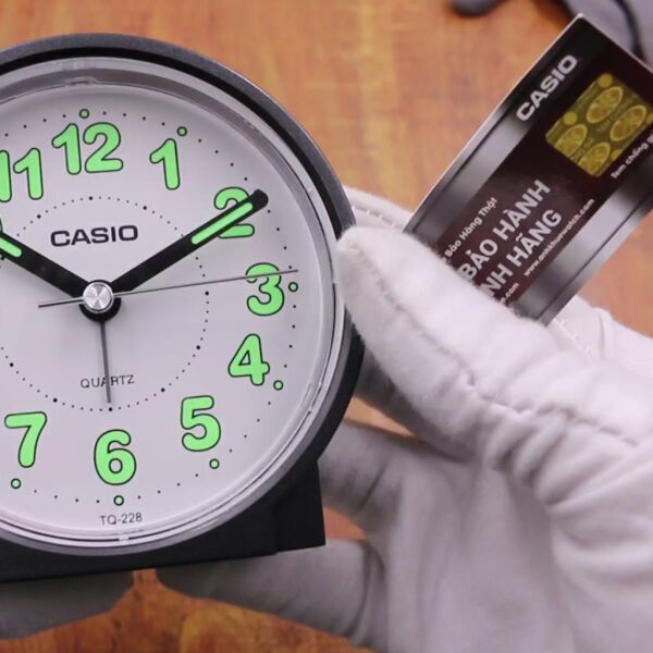 Casio TQ-228-1DF Siyah Beep Alarmlı Fosforlu Masa Saati
