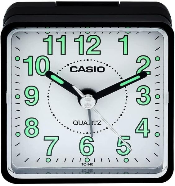 Casio TQ-140-1BDF Siyah Beep Alarmlı Fosforlu Masa Saati