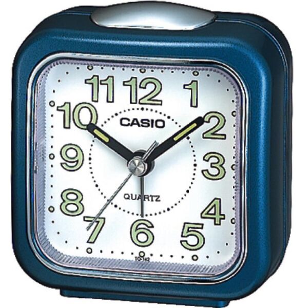Casio TQ-142-2DF Mavi Beep Alarmlı Işıklı Fosforlu Masa Saati