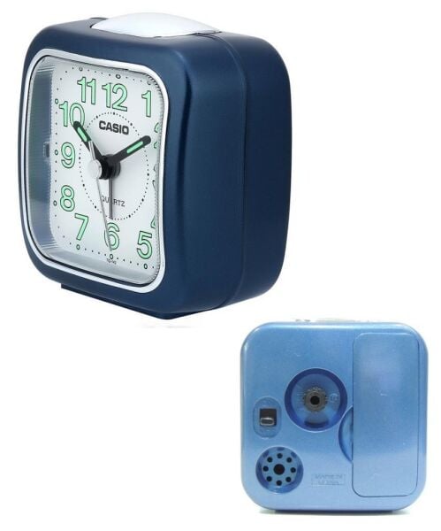 Casio TQ-142-2DF Mavi Beep Alarmlı Işıklı Fosforlu Masa Saati