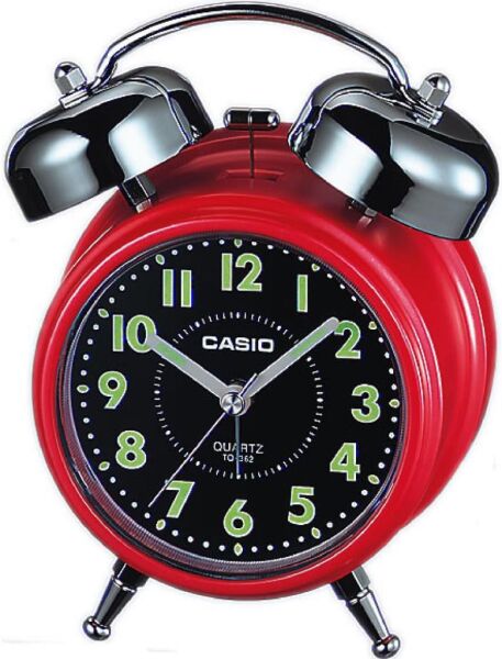 Casio TQ-362-4ADF Kırmızı Ertelemeli Bell Alarmlı Işıklı Analog Masa Saati