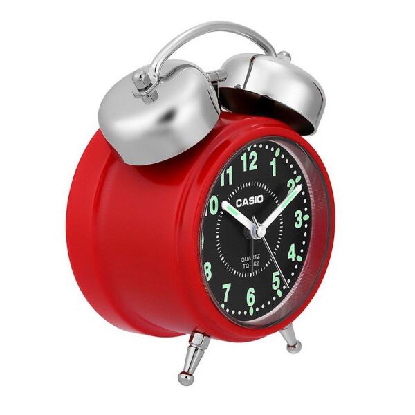 Casio TQ-362-4ADF Kırmızı Ertelemeli Bell Alarmlı Işıklı Analog Masa Saati