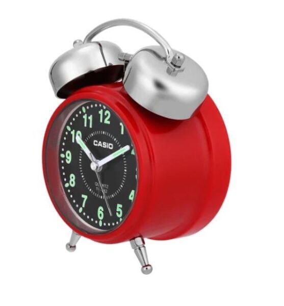 Casio TQ-362-4ADF Kırmızı Ertelemeli Bell Alarmlı Işıklı Analog Masa Saati