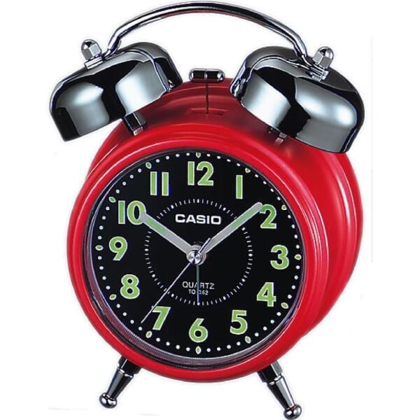 Casio TQ-362-4ADF Kırmızı Ertelemeli Bell Alarmlı Işıklı Analog Masa Saati