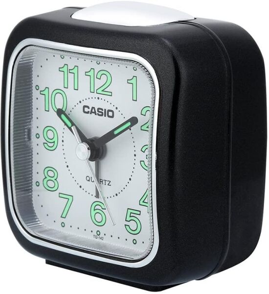 Casio TQ-142-1DF Siyah Beep Alarmlı Işıklı Fosforlu Masa Saati