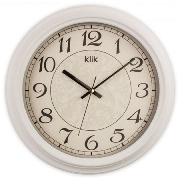 Klik Alfa Beyaz Ev İşyeri Ofis Duvar Saati