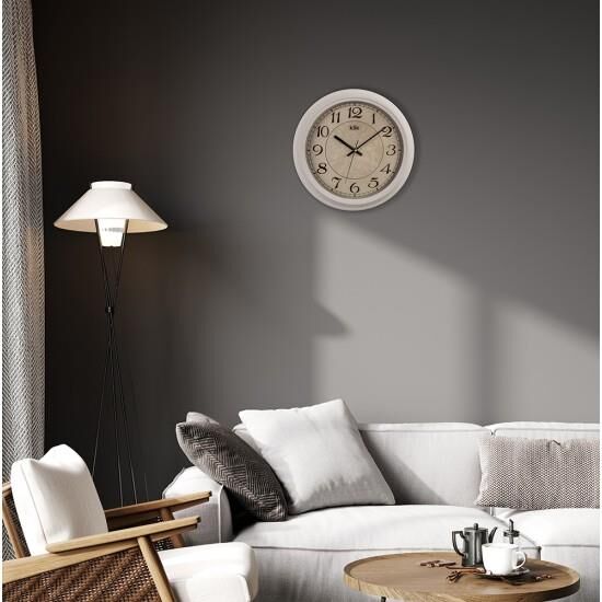 Klik Alfa Plastik Kasa Beyaz Renkli 31 cm Çaplı Modern Sessiz Saniye Mekanizmalı Duvar Saati