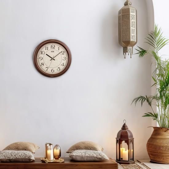 Klik Alfa Kahverengi Ev İşyeri Ofis Duvar Saati