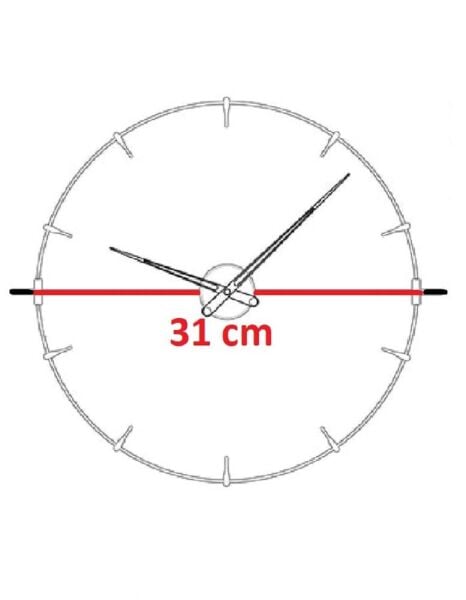 Klik Alfa Plastik Kasa Siyah Renkli 31 cm Çaplı Modern Sessiz Saniye Mekanizmalı Duvar Saati