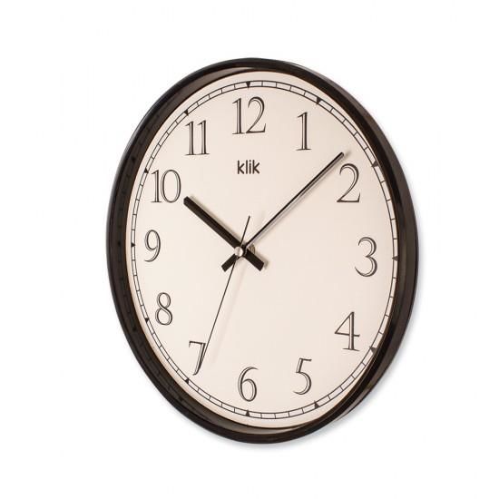 Klik Slim Siyah 30.5 cm Ev Ofis Sessiz Duvar Saati