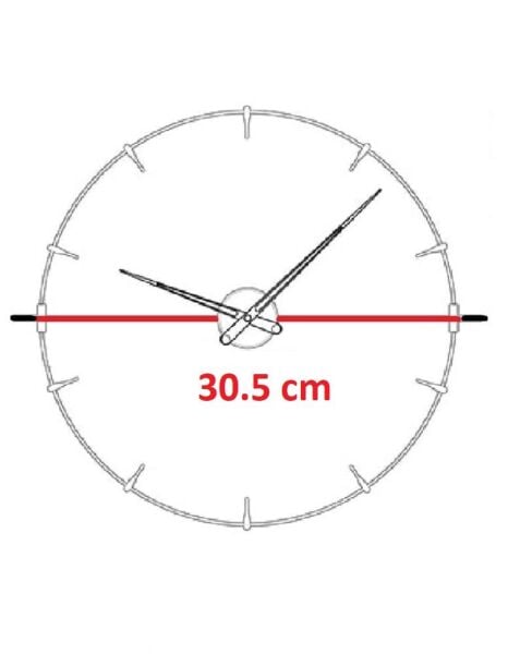 Klik Slim Plastik Kasa Gold Renkli 30.5 cm Çaplı Modern Sessiz Saniye Mekanizmalı Duvar Saati
