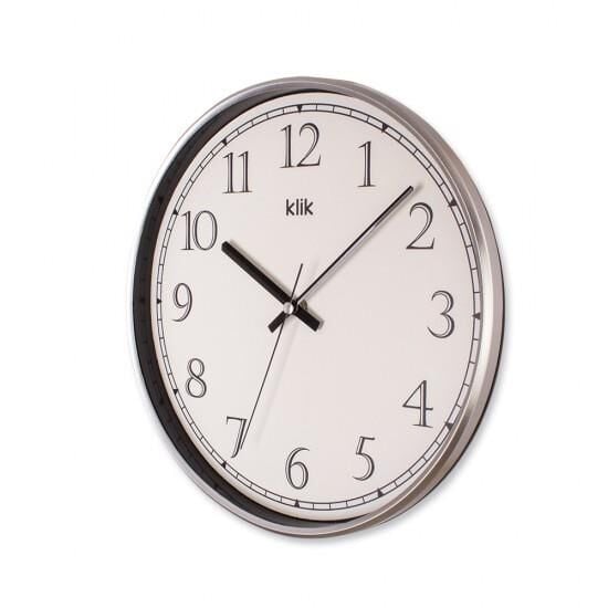 Klik Slim Plastik Kasa Metalik Renkli 30.5 cm Çaplı Modern Sessiz Saniye Mekanizmalı Duvar Saati