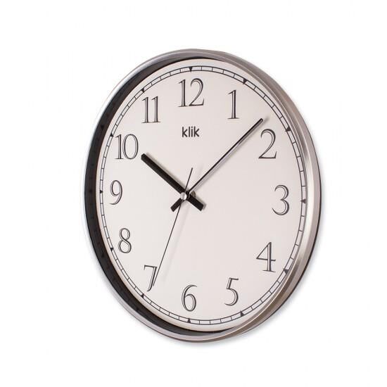 Klik Slim Plastik Kasa Metalik Renkli 30.5 cm Çaplı Modern Sessiz Saniye Mekanizmalı Duvar Saati