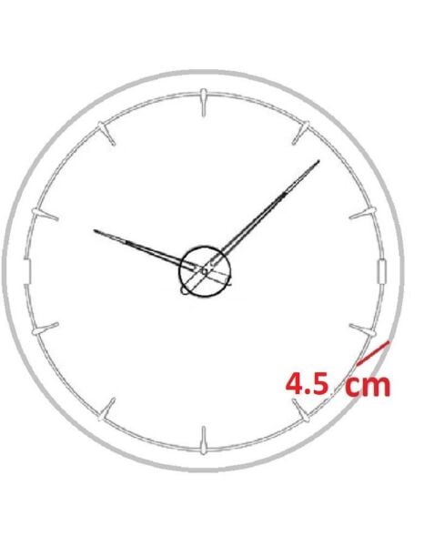 Klik Simplex Plastik Kasa Gri Renkli 37.5 cm Çaplı Modern Sessiz Saniye Mekanizmalı Duvar Saati