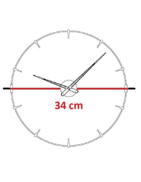 Klik Auris Plastik Kasa Siyah Renkli 34 cm Çaplı Modern Sessiz Saniye Mekanizmalı Duvar Saati