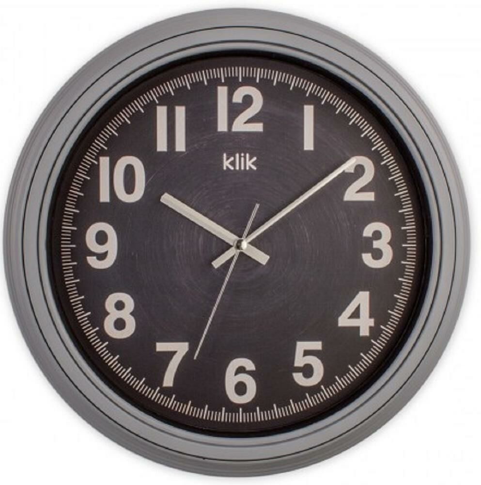 Klik Auris Gri Ev İşyeri Ofis Duvar Saati
