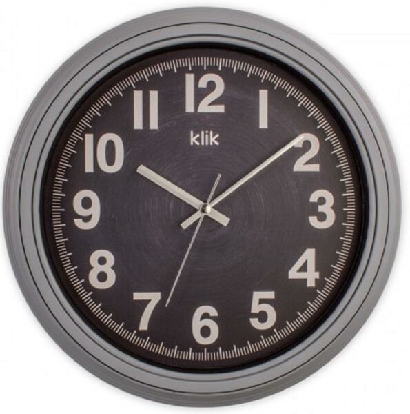 Klik Auris Gri Ev İşyeri Ofis Duvar Saati