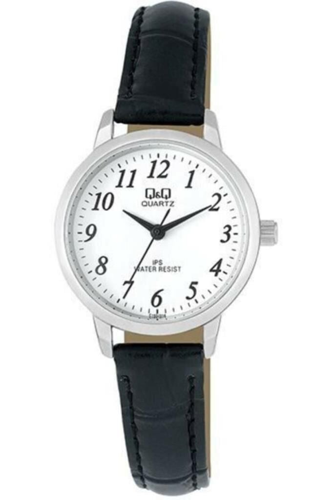 Q&Q C155J314Y Siyah Renk Deri Kordon Kadın Kol Saati