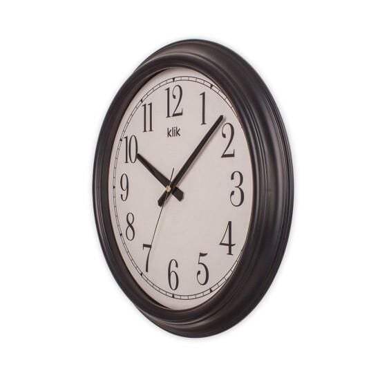 Klik Beta Plastik Kasa Siyah Renkli 38 cm Çaplı Modern Sessiz Saniye Mekanizmalı Duvar Saati