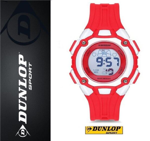 Dunlop DUN-403-G09 Kırmızı Renkli Alarmlı Kronometreli 5 Atm Dijital Çocuk Kol Saati