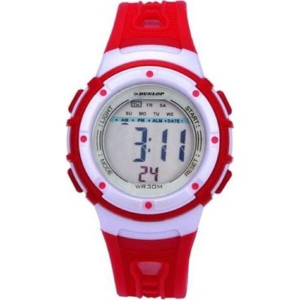 Dunlop DUN-347-G03 Kırmızı Renkli Alarmlı Kronometreli 5 Atm Dijital Çocuk Kol Saati