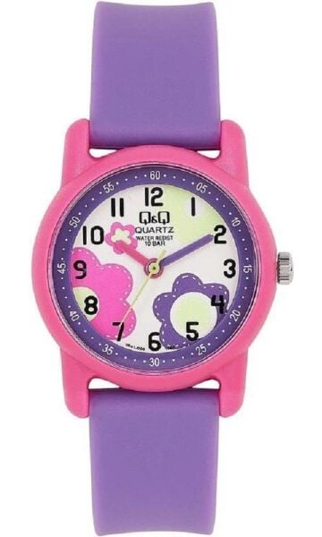 Q&Q VR41J006Y Çiçek Desenli Silikon 10 Atm Su Geçirmez Çocuk Kol Saati