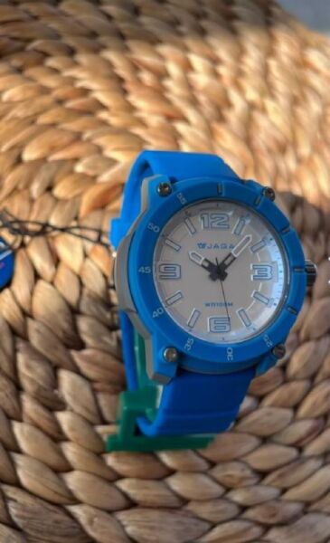 JAGA AQ1194-4ECE-D8 Mavi Renkli Silikon 10 Atm Erkek Genç Kol Saati