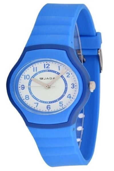 Jaga AQ1191-OEEE-D2B 7-12 Yaş Mavi Renkli Silikon 5 Atm Çocuk Kol Saati